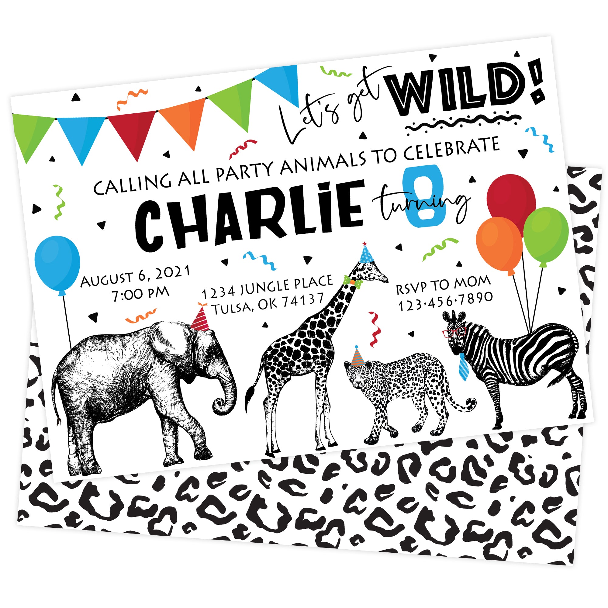 Get Wild Safari Birthday Invitation