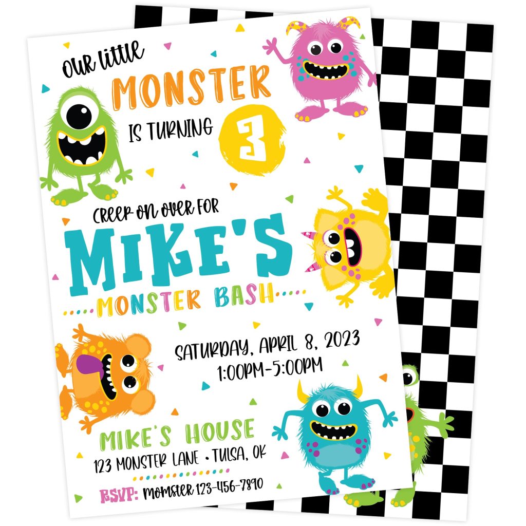 Little Monster Birthday Party Invitation