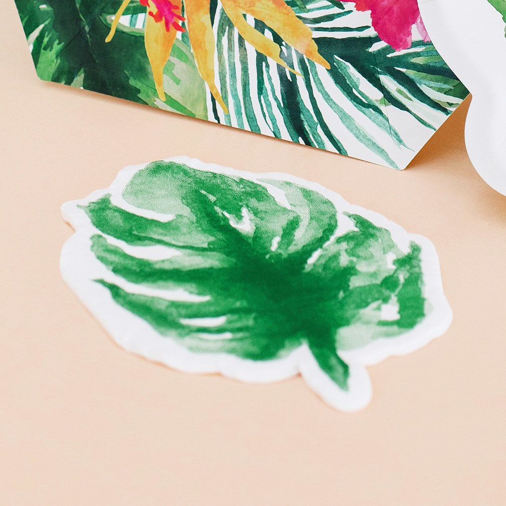 Tropical Monstera Leaf Dessert Napkins 20ct