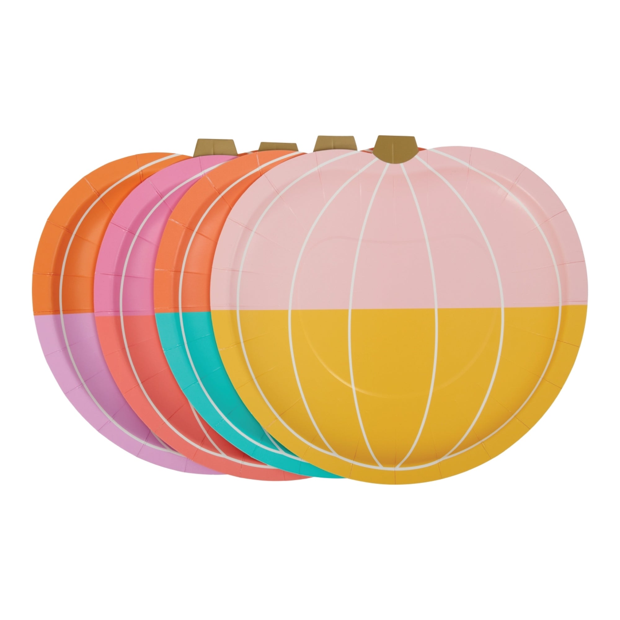 Multicolor Pumpkin Lunch Plates 8ct