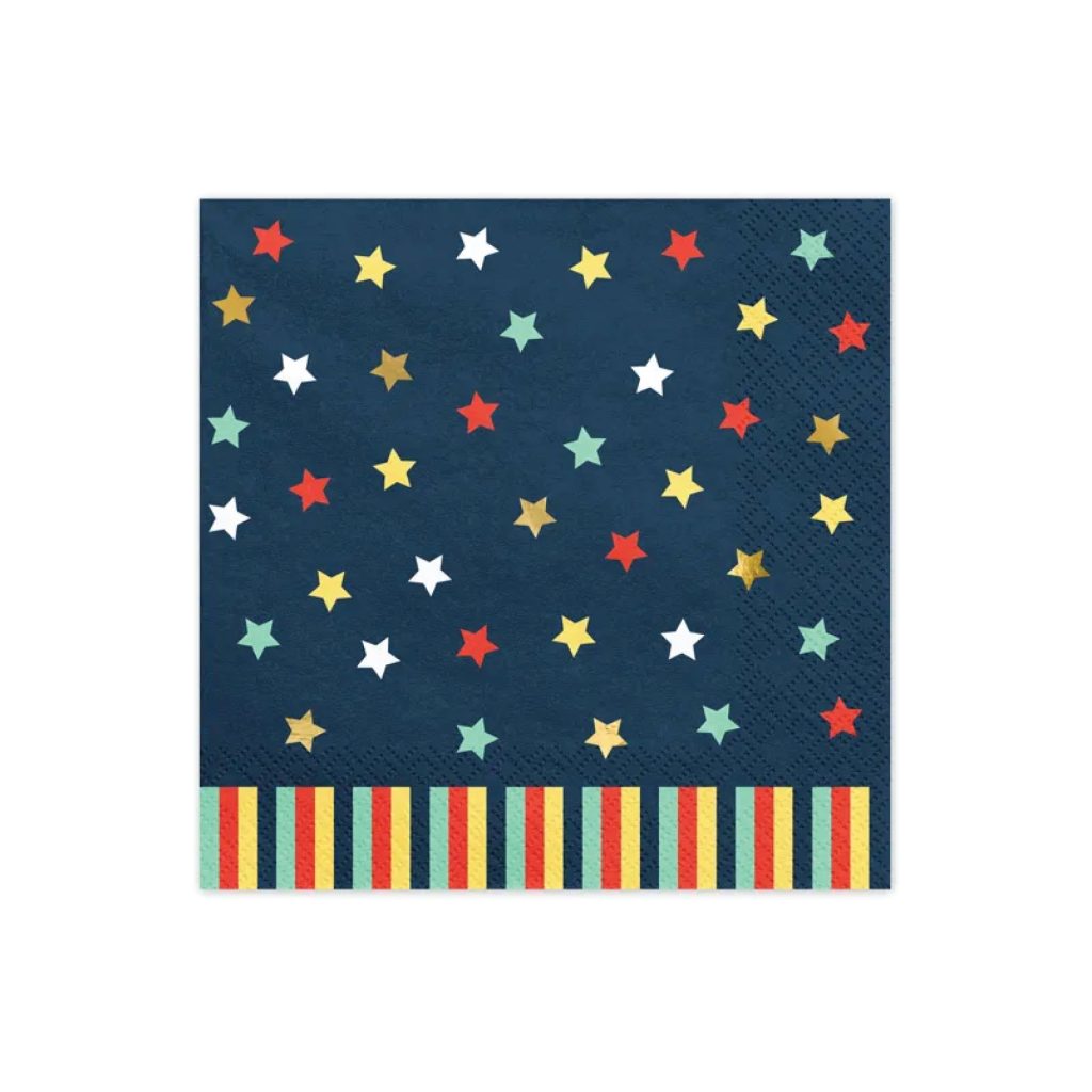 Multicolor Stars Lunch Napkins 12ct