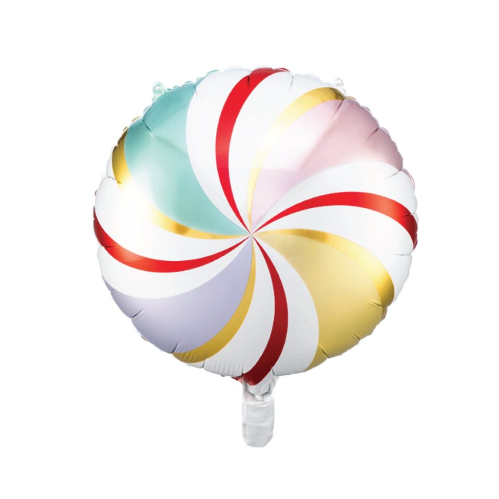 Multicolor Swirly Lollipop Foil Balloon 14in