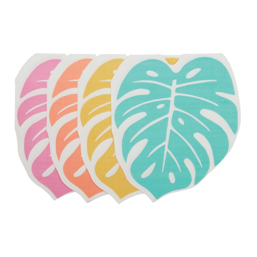 Multicolor Monstera Leaf Lunch Napkins 20ct