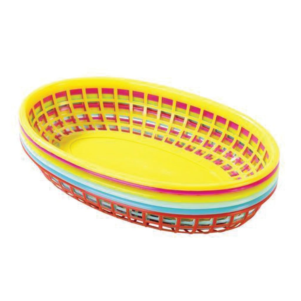 Multicolored Food Baskets 6ct