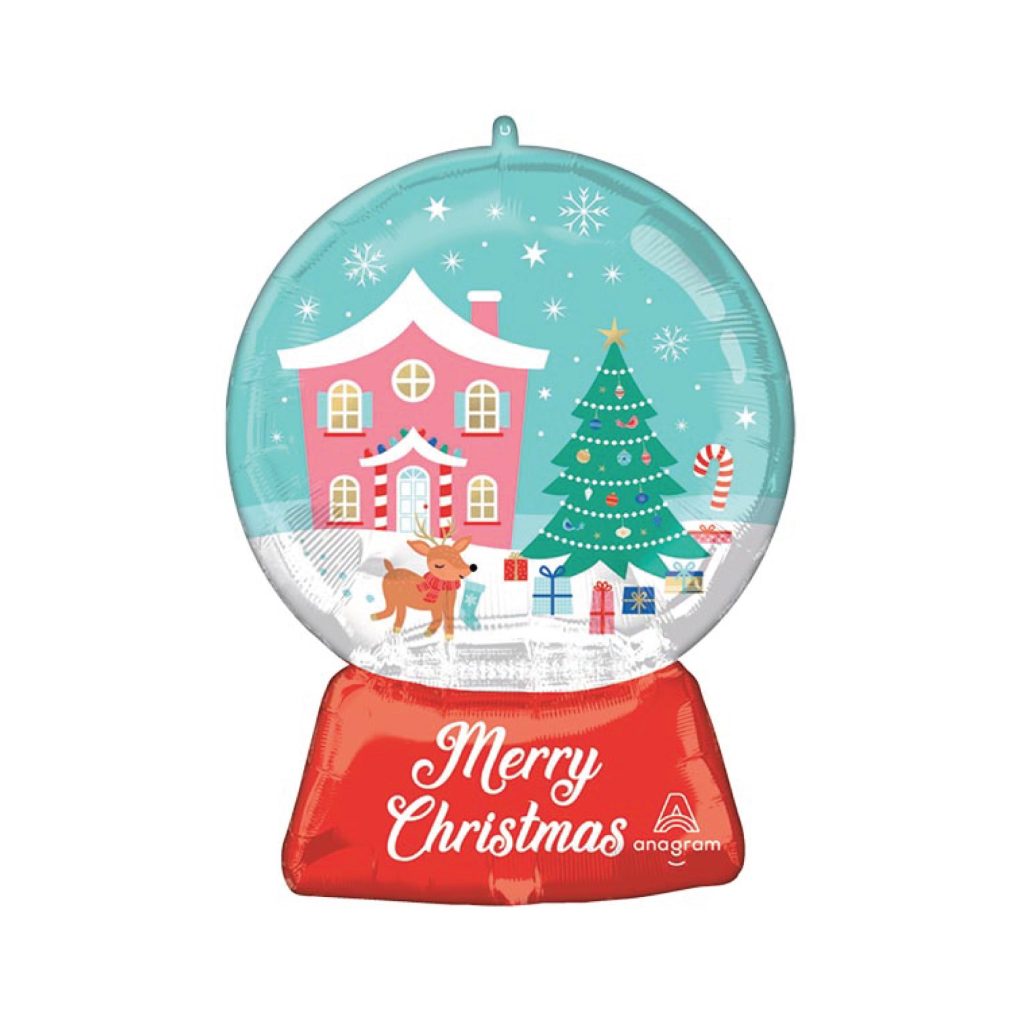 Winter Wonderland Snow Globe Balloon 27in