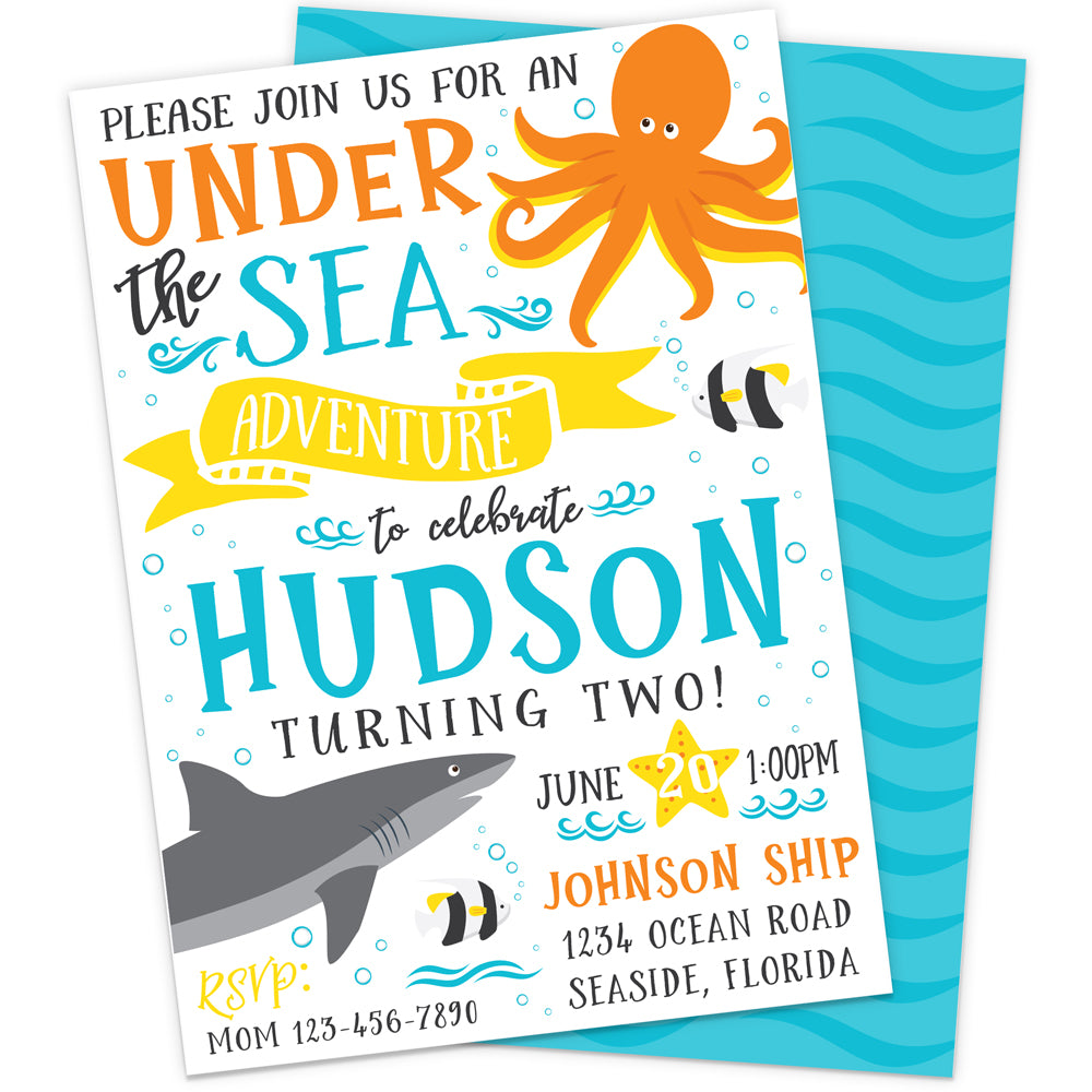 Under The Sea Party Invitation