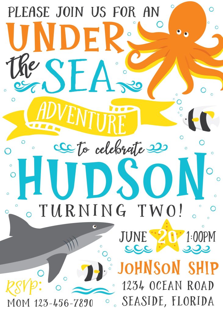 Under The Sea Party Invitation