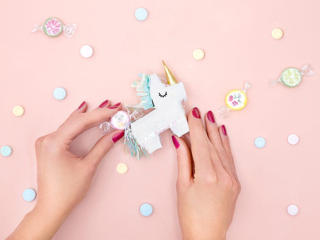 Mini Unicorn Piñata Party Favor