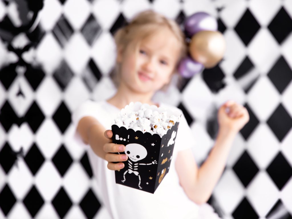 Black Halloween BOO Popcorn Boxes 6ct