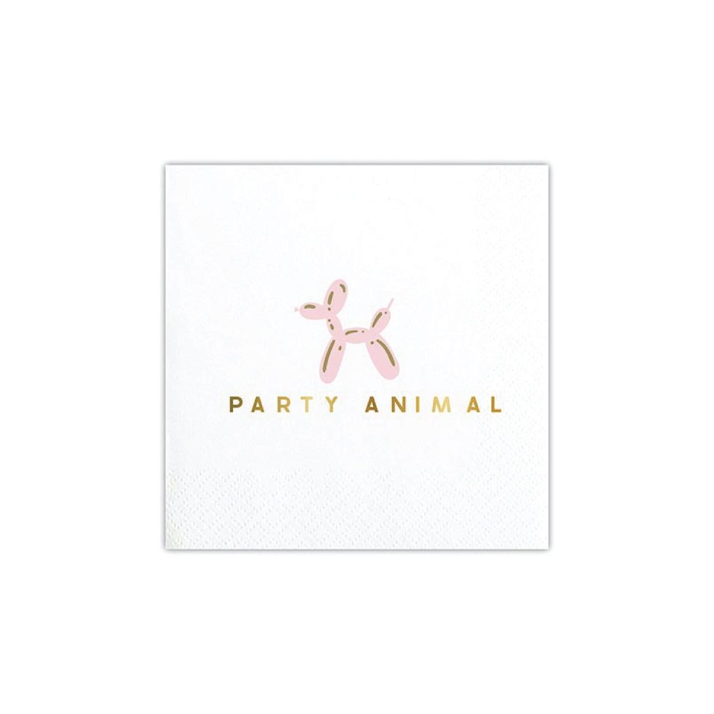 Party Animal Dog Balloon Dessert Napkins 20ct