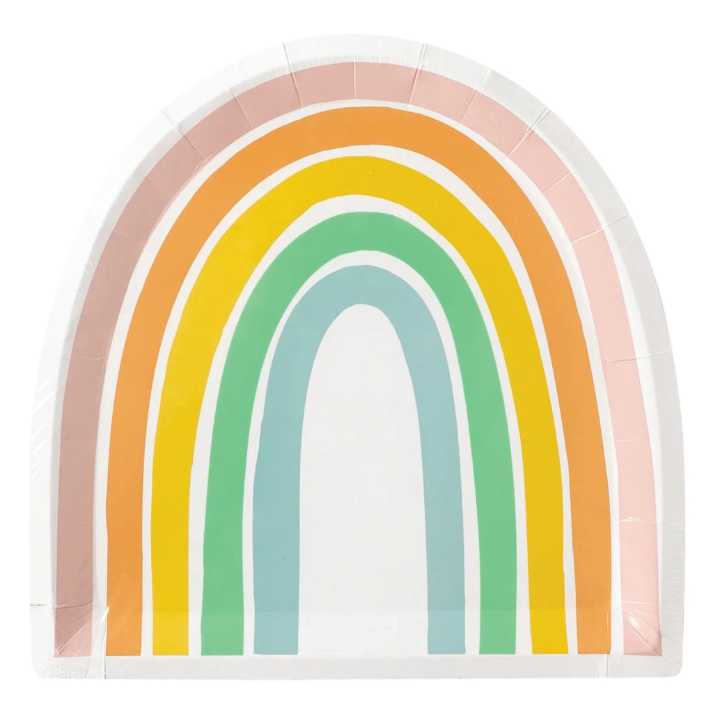 Rainbow Shaped Lunch Plates 8ct