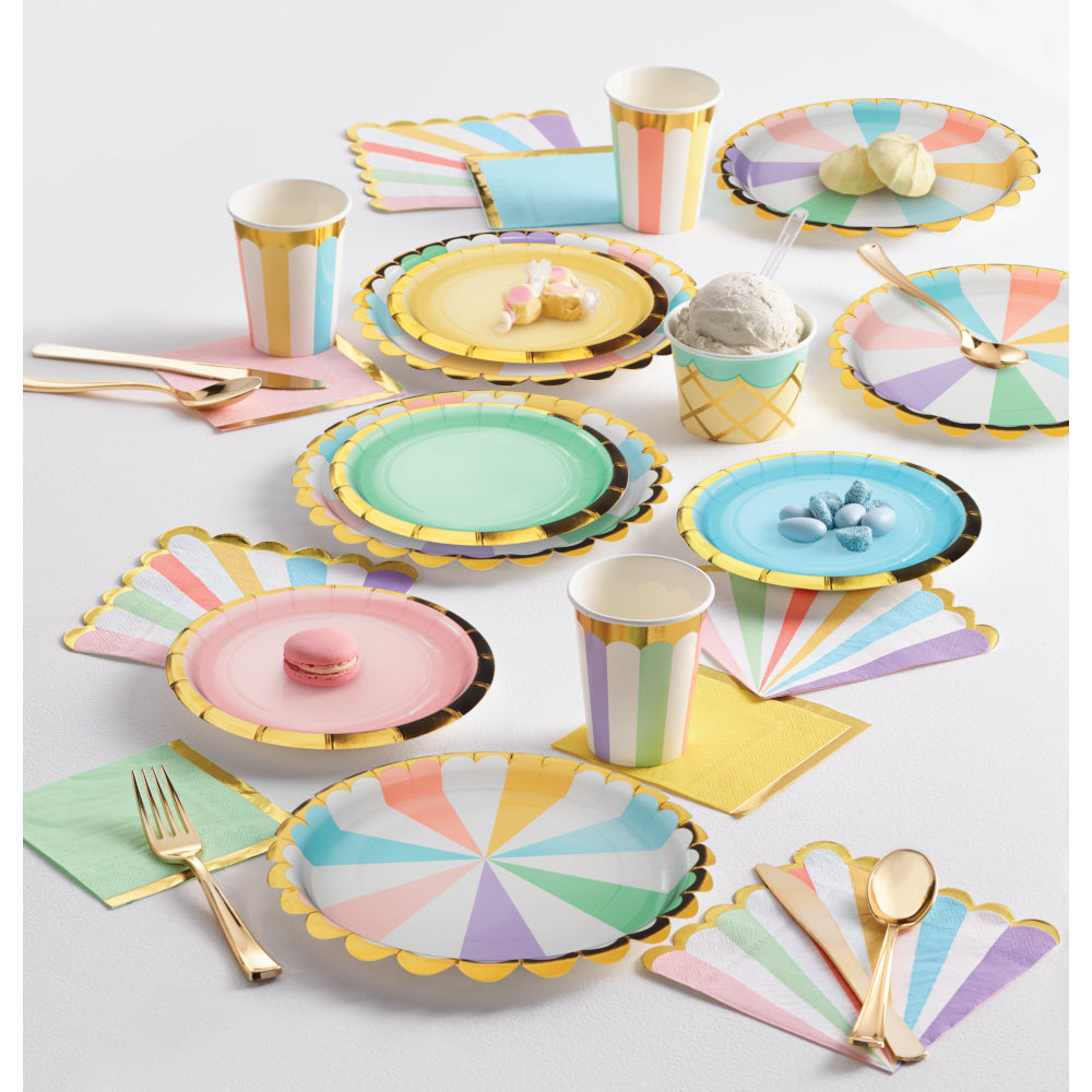 Pastel Striped Lunch Napkins 16ct