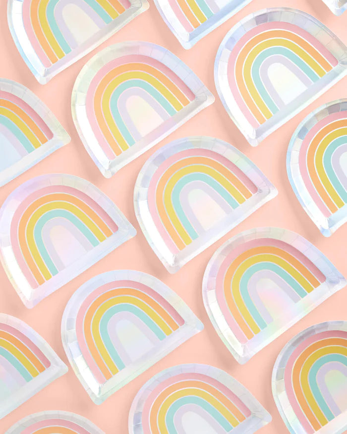 Pastel Rainbow Lunch Plates 25ct