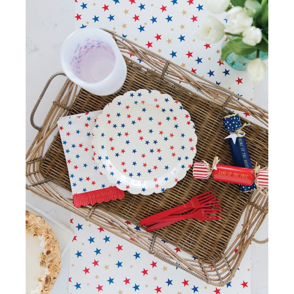 Patriotic Stars Fringe Guest Towels 24ct