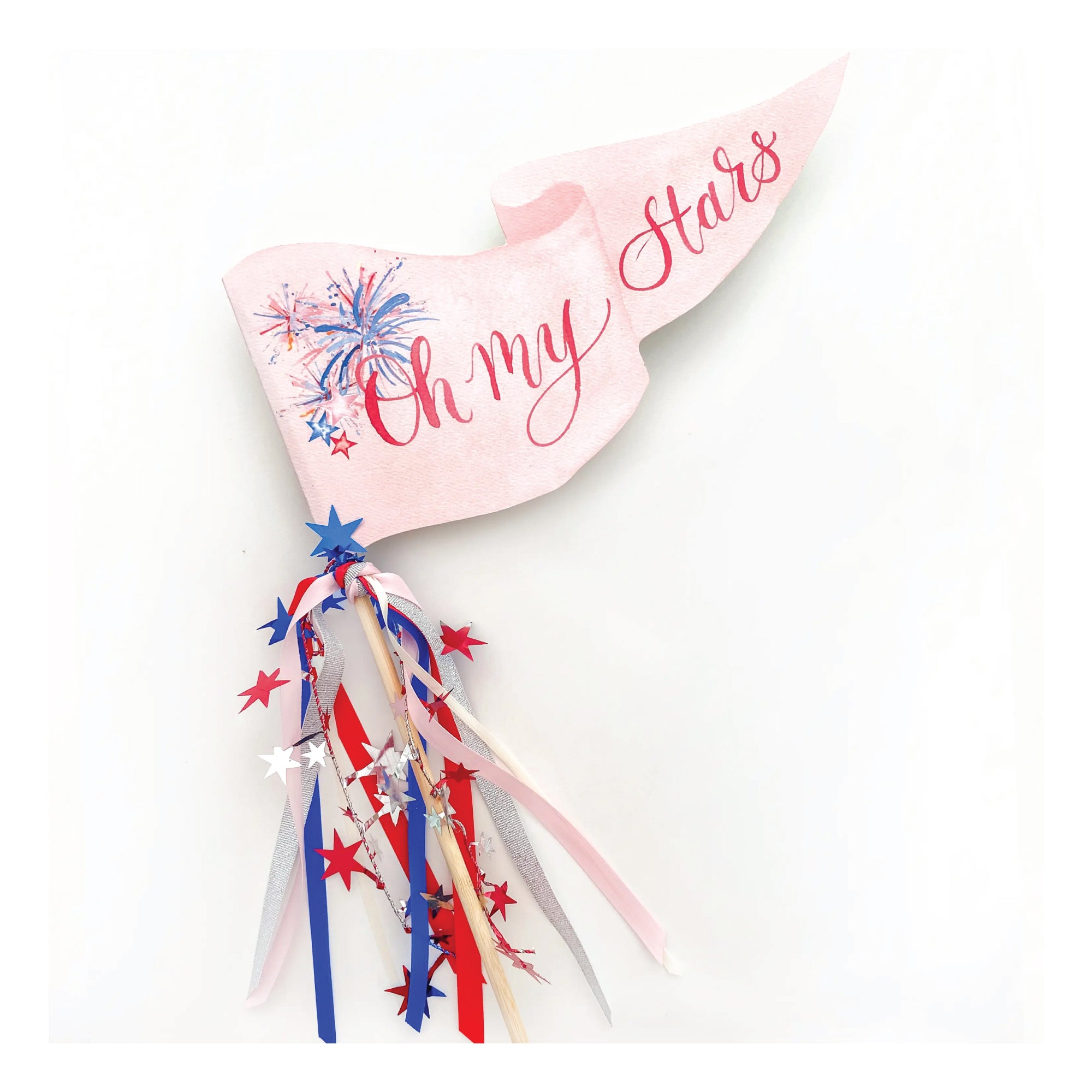 Patriotic Oh My Stars Pennant Flag