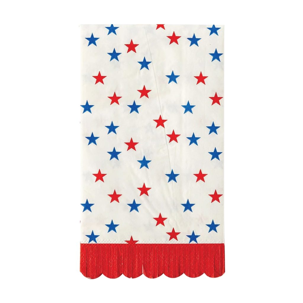 Patriotic Stars Fringe Guest Towels 24ct