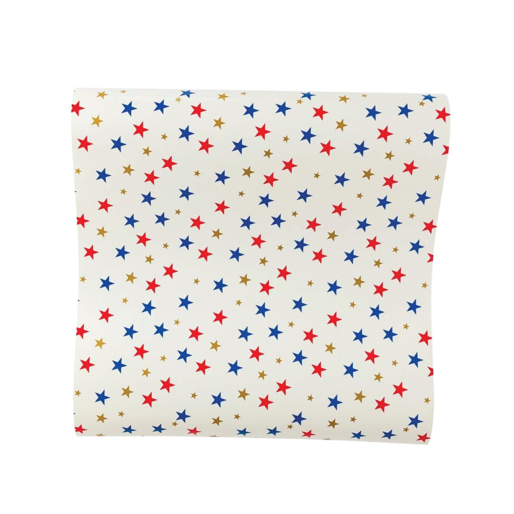 Patriotic Stars Paper Table Runner 16″ X 120″