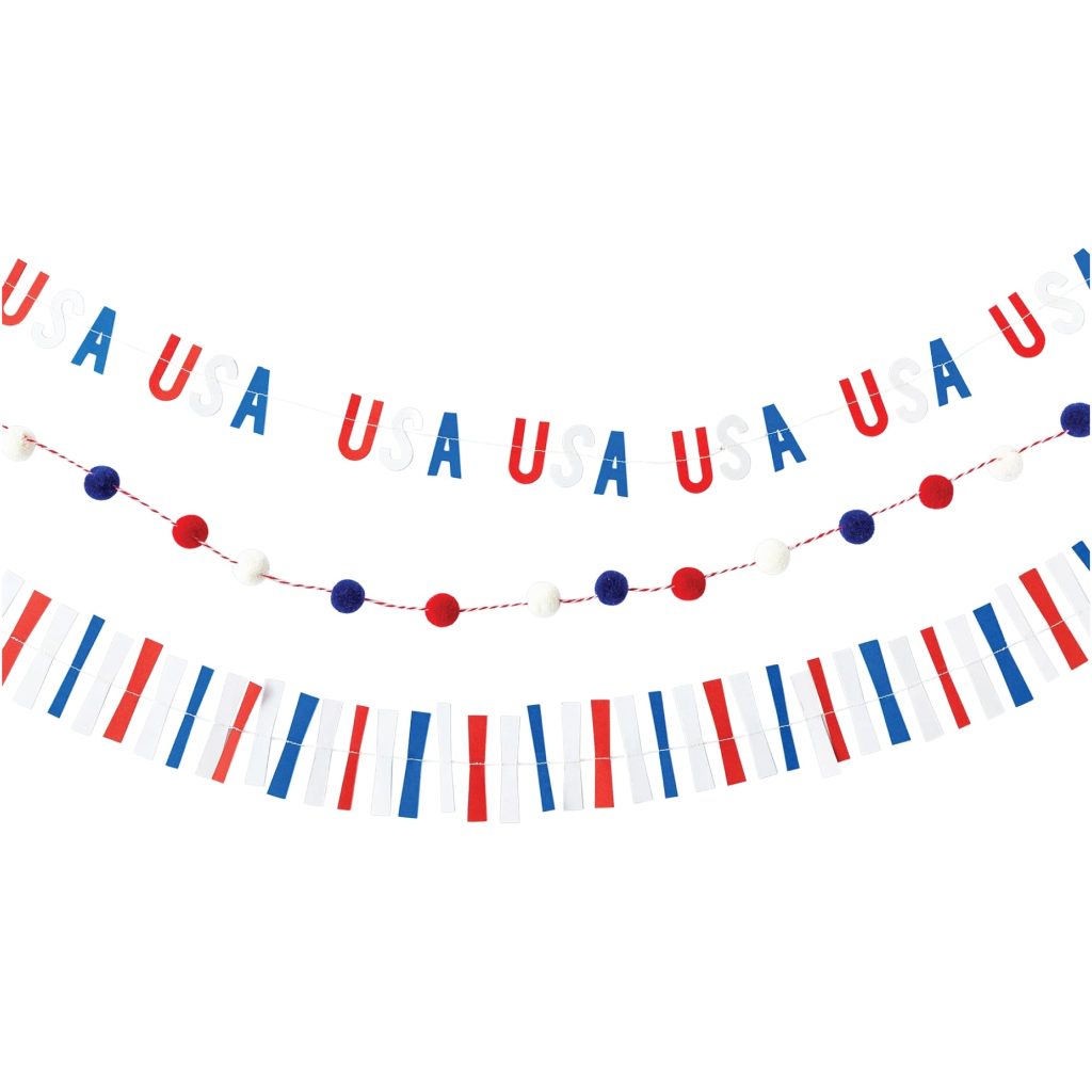 Patriotic Stars & Stripes Mini Banner Set