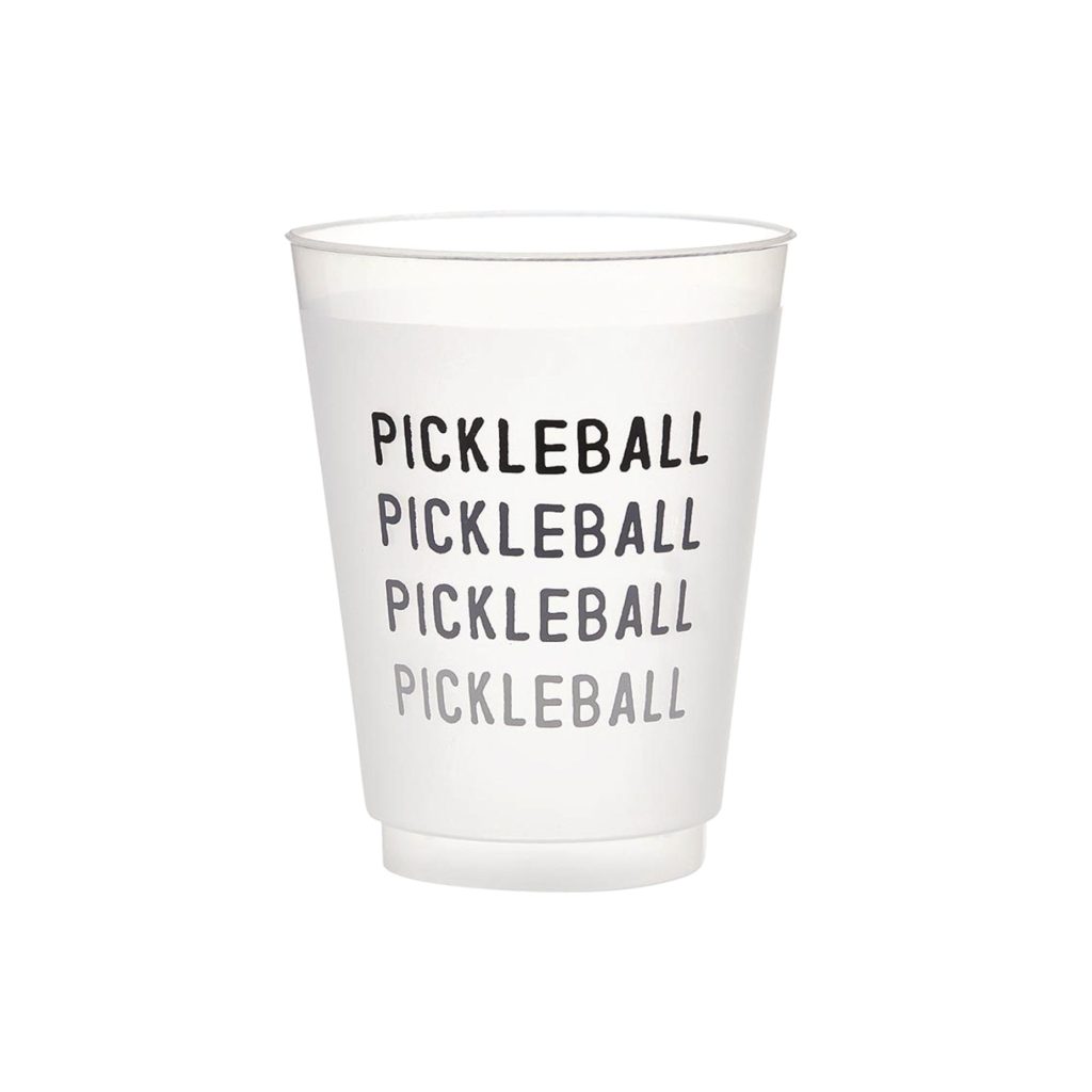 Pickleball Frosted Plastic Cups 8ct