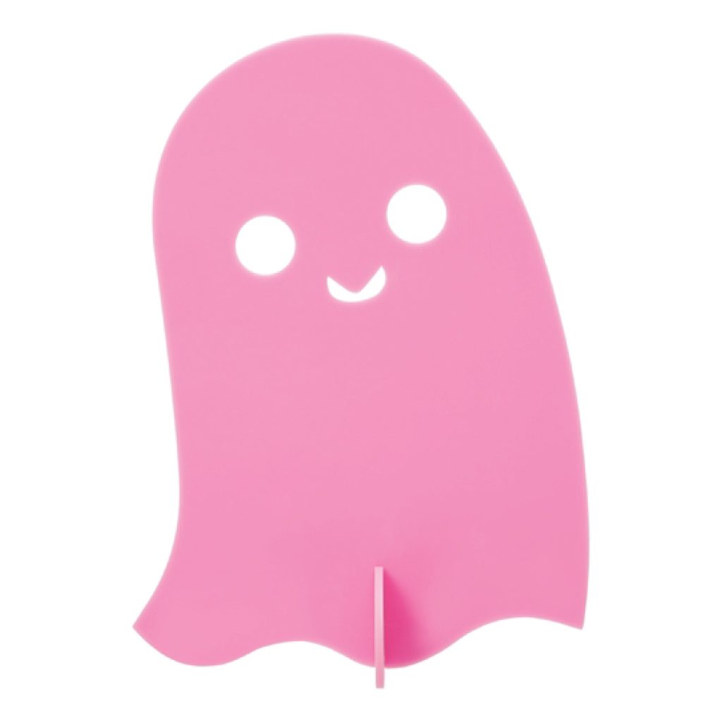 Pink Acrylic Ghost Decorations 3ct