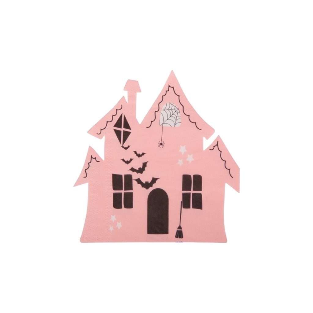 Assorted Pink Haunted House Dessert Napkins 20ct