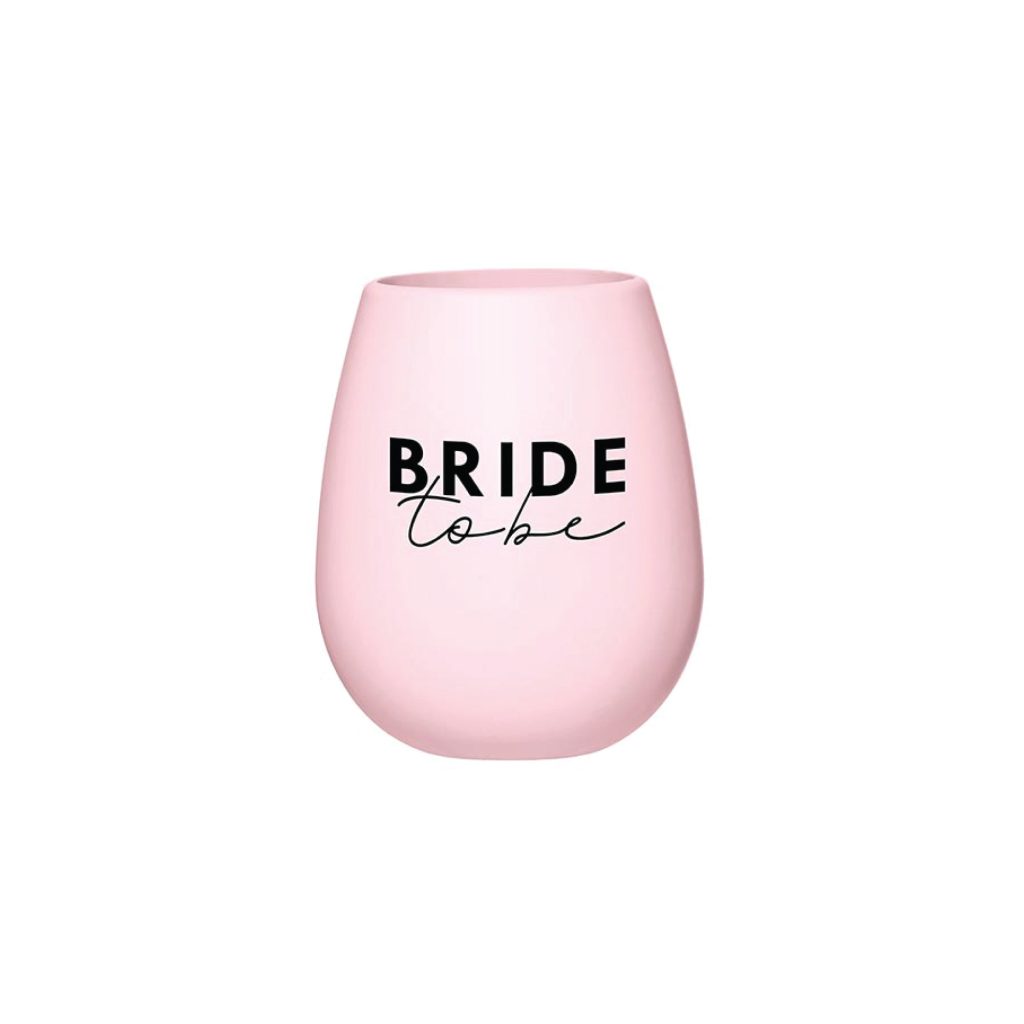 Pink Bride To Be Silicone Wine Glass 1ct