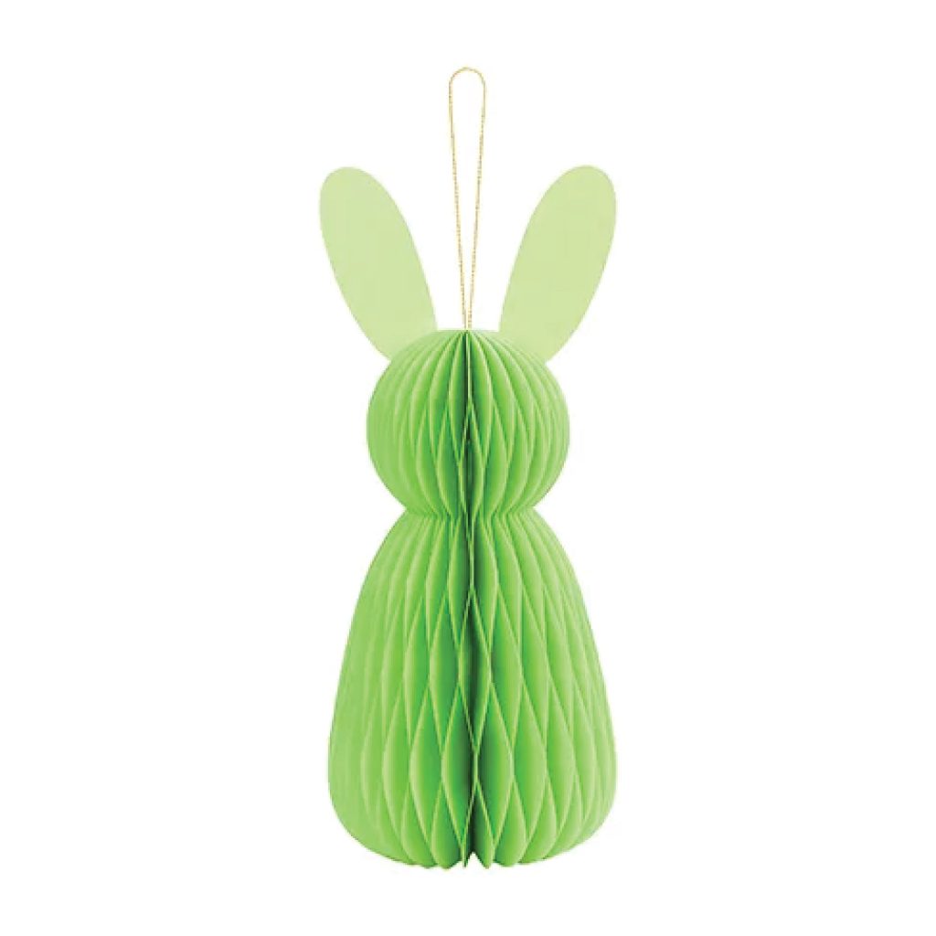 Green Bunny Honeycomb Decoration 12in