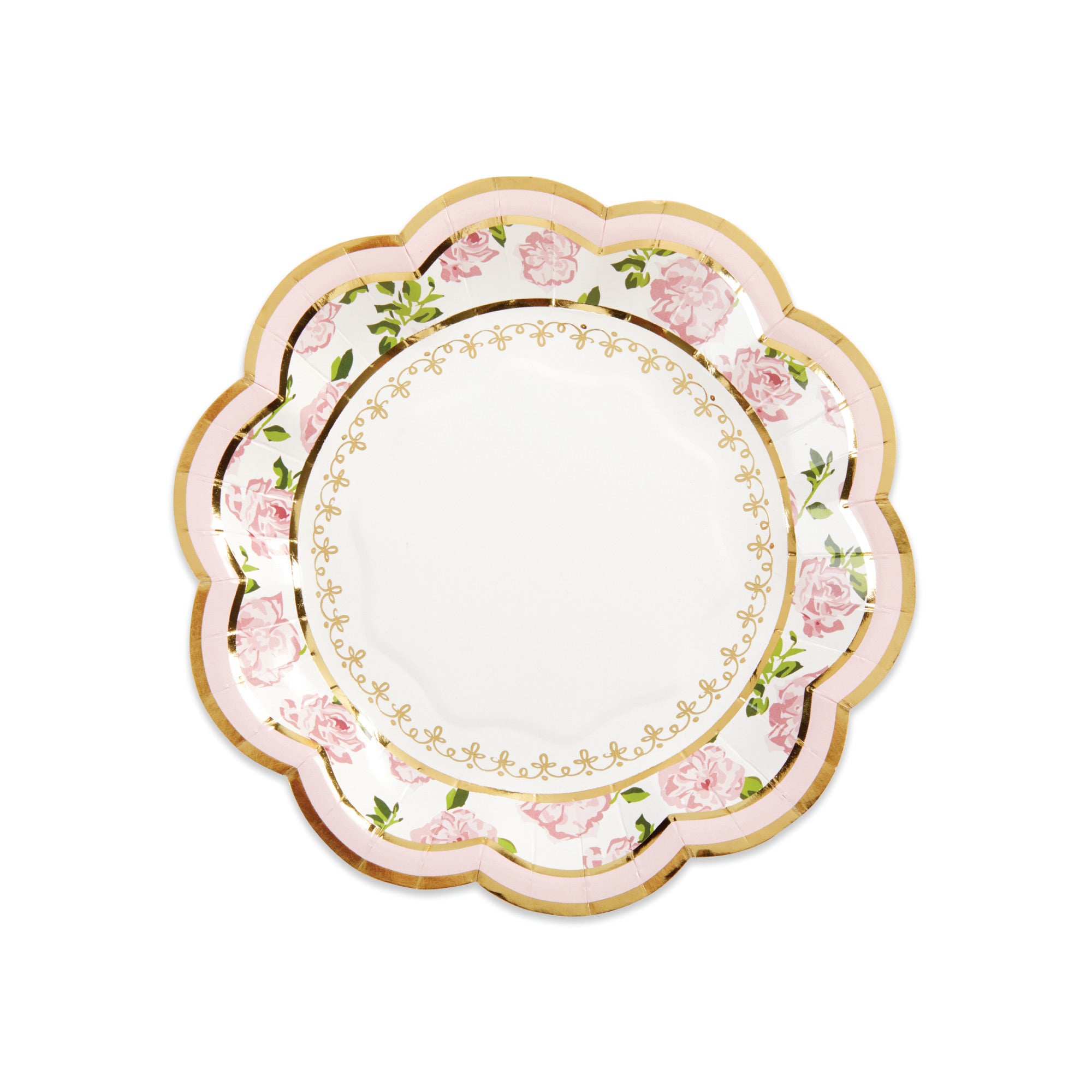 Pink Floral Tea Time Dessert Plates 16ct