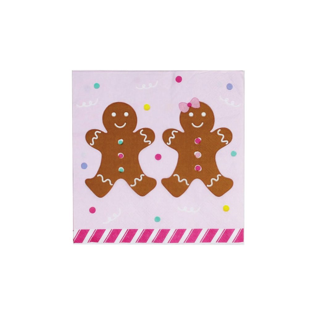 Pink Gingerbread House Lunch Napkins 24ct