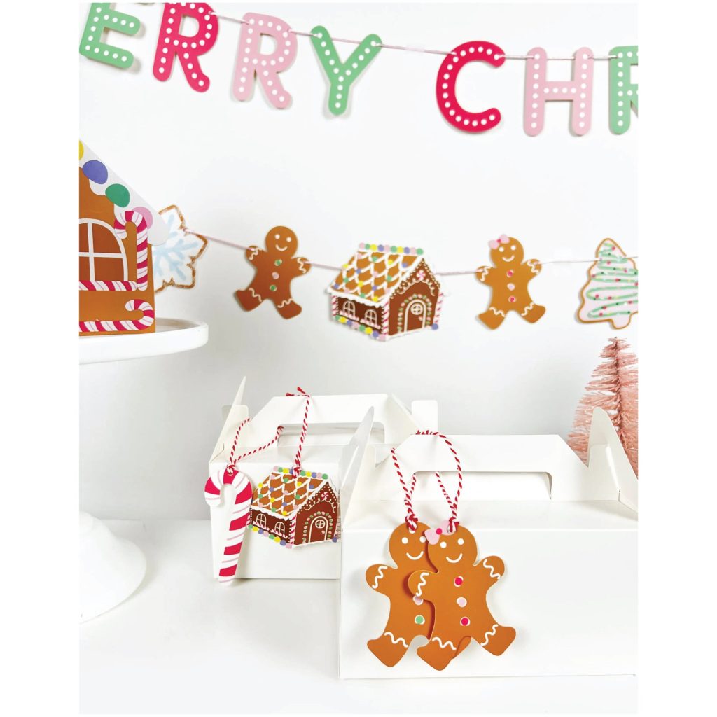 Pink Gingerbread House Gift Tags 12ct