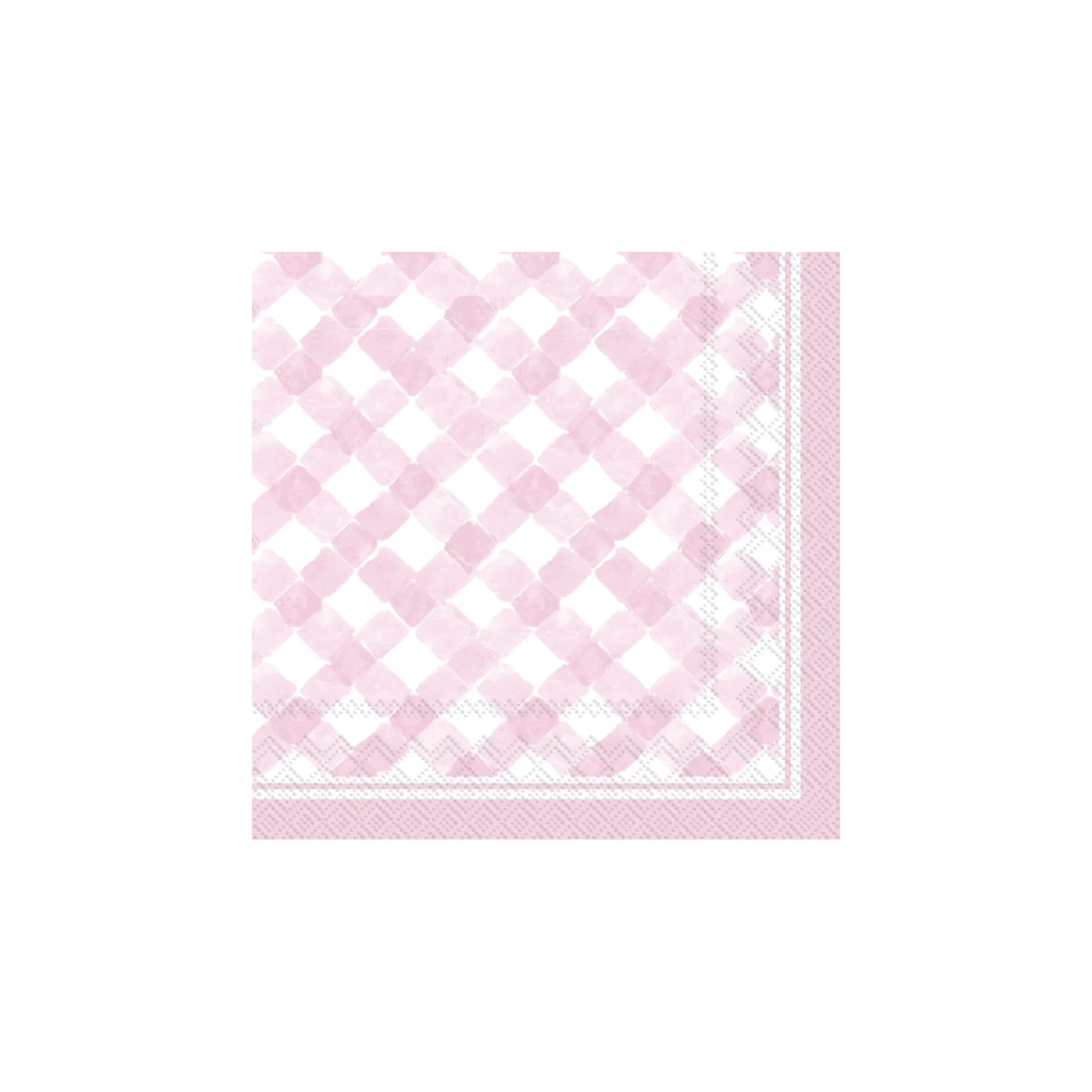 Pink Gingham Dessert Napkins 20ct