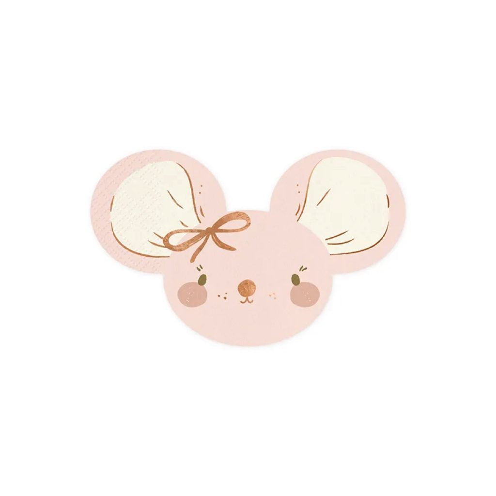 Pink Mouse Dessert Napkins 20ct