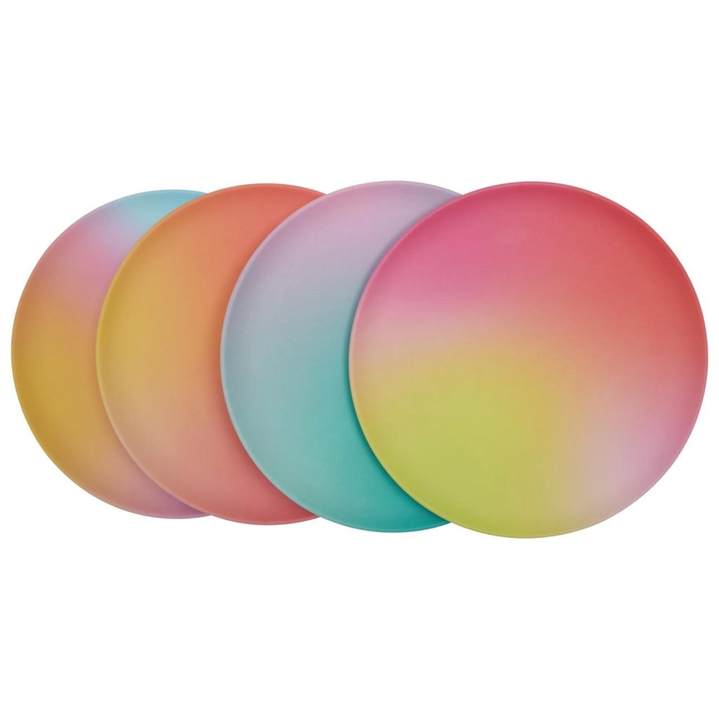 Ombre Melamine Plates 4ct