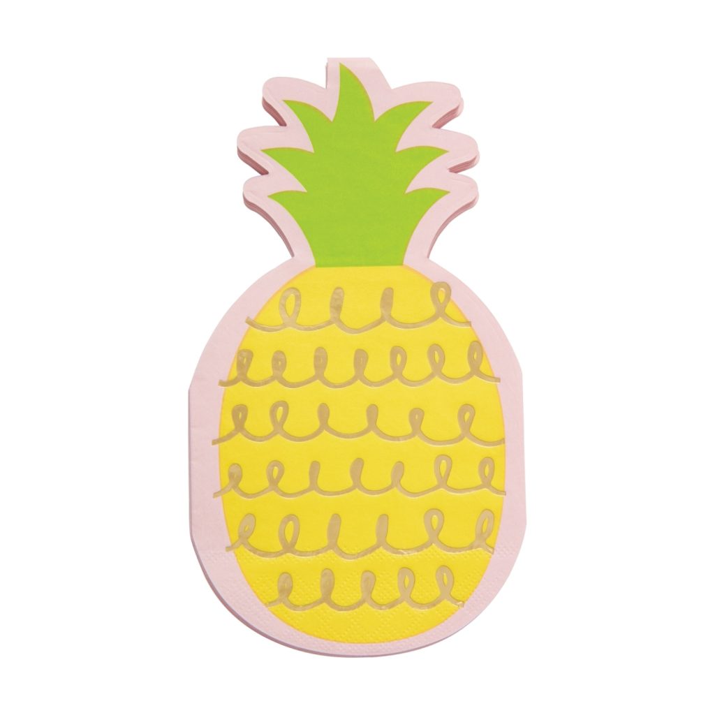 Pink Pineapple Lunch Napkins 16ct