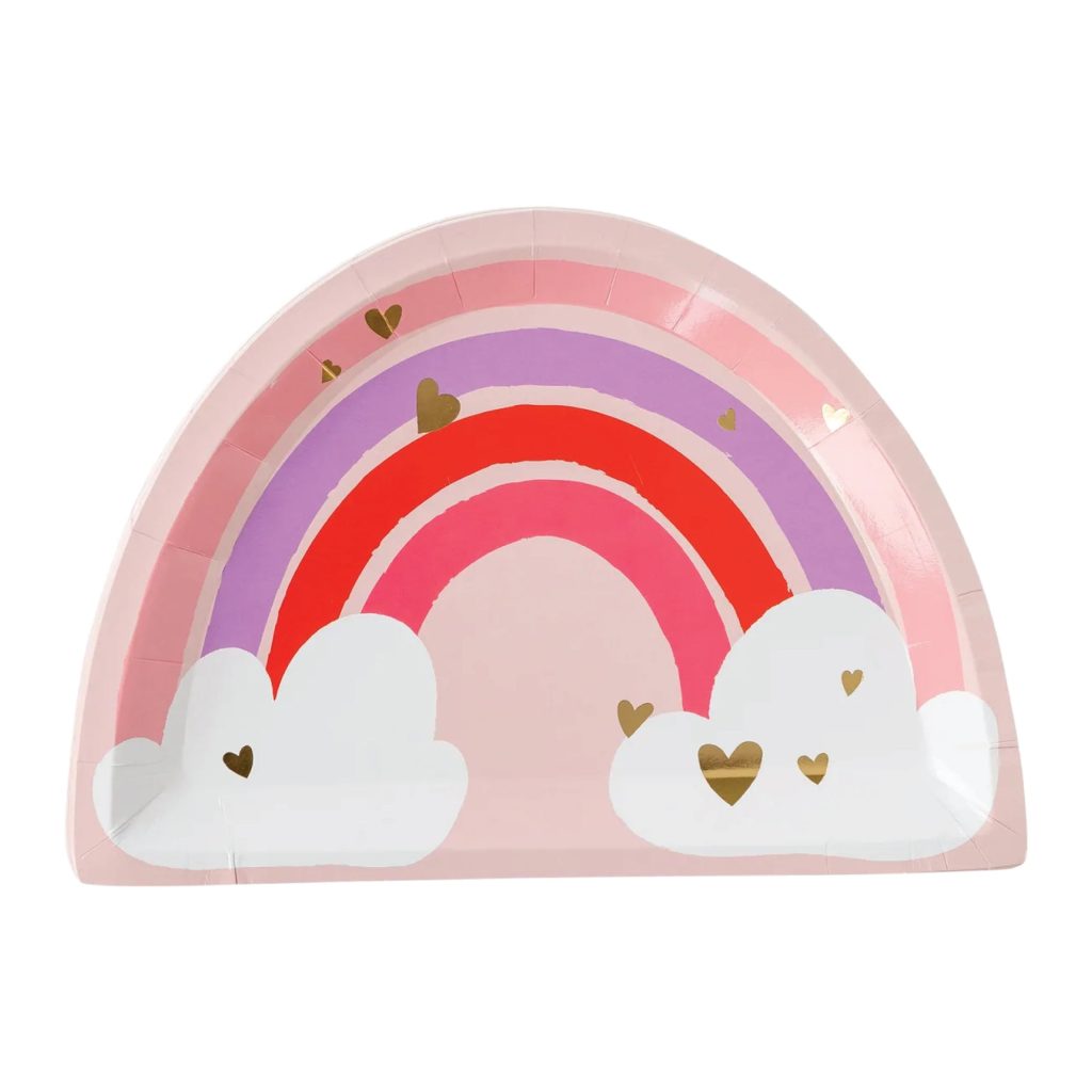 Pink Rainbow Lunch Plates 8ct