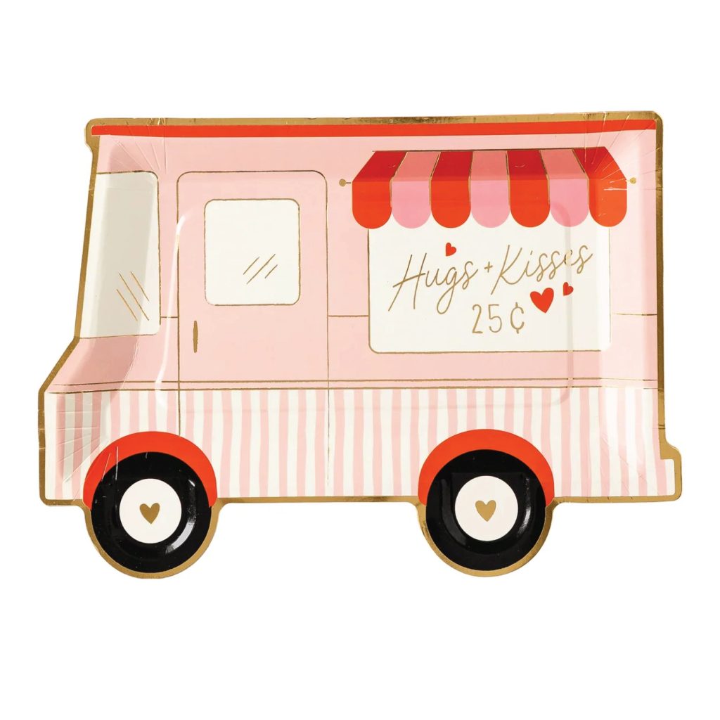 Pink Valentine’s Day Truck Lunch Plates 8ct