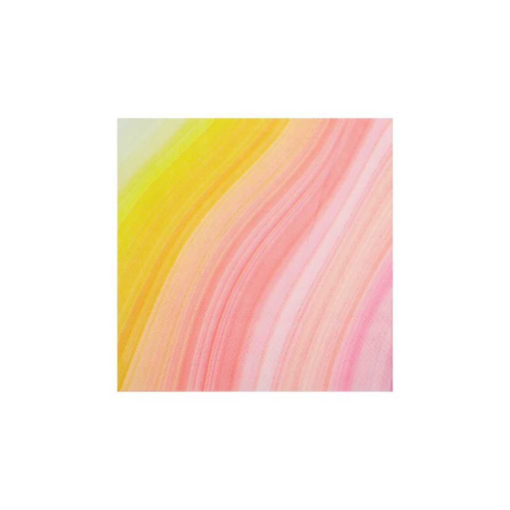 Pink & Yellow Ombre Swirl Dessert Napkins 20ct