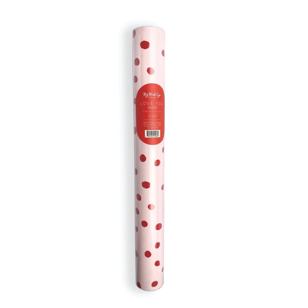 Pink & Red Polka Dot Paper Table Runner