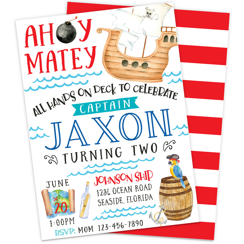 Pirate Birthday Party Invitation