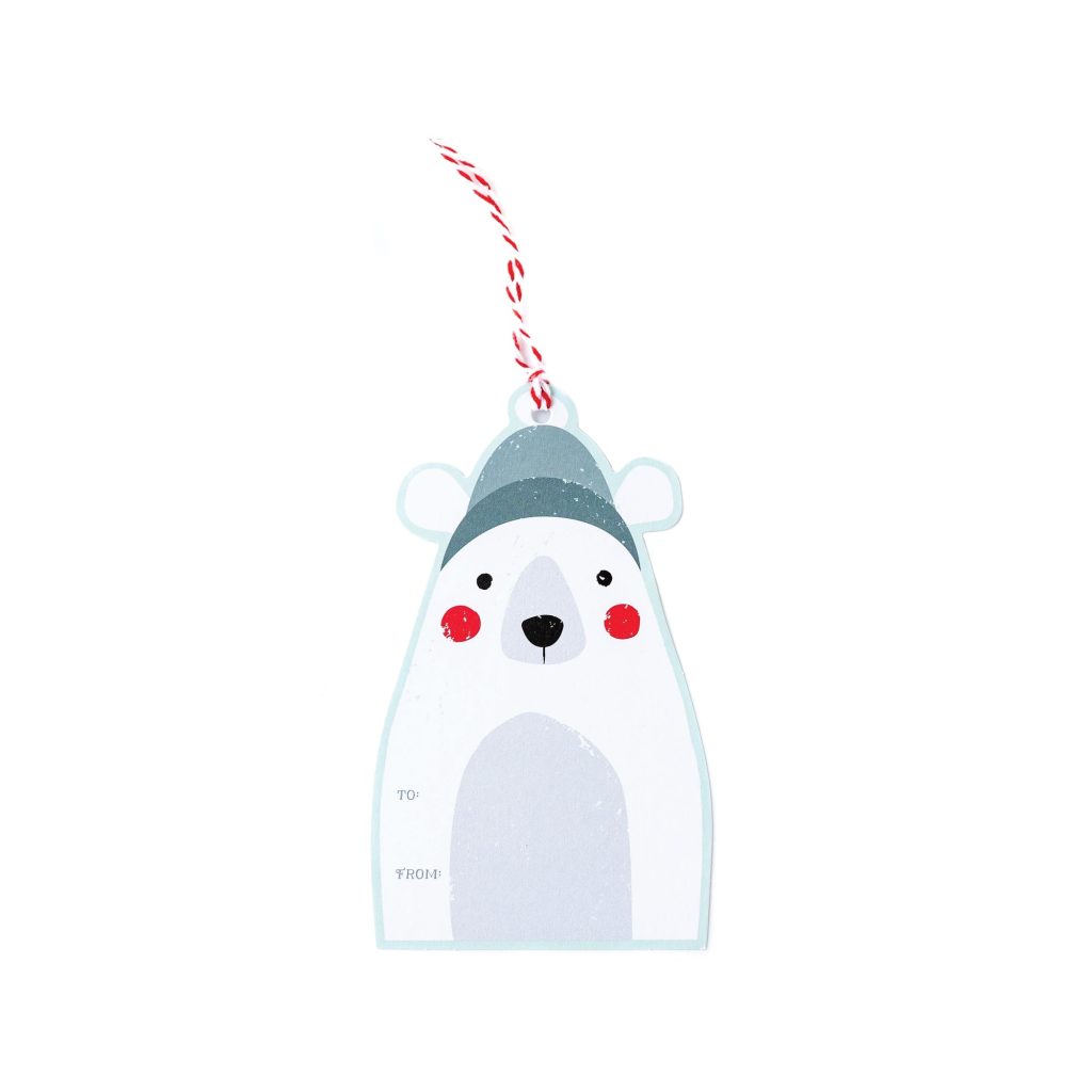 Large Polar Bear Gift Tags 12ct
