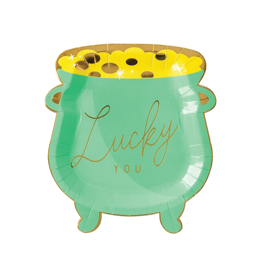 Lucky Pot Of Gold Dessert Plates 8ct