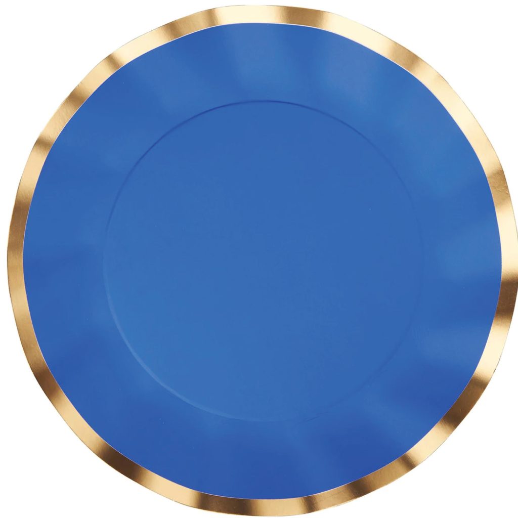 Blue Wavy Dinner Plates 8ct