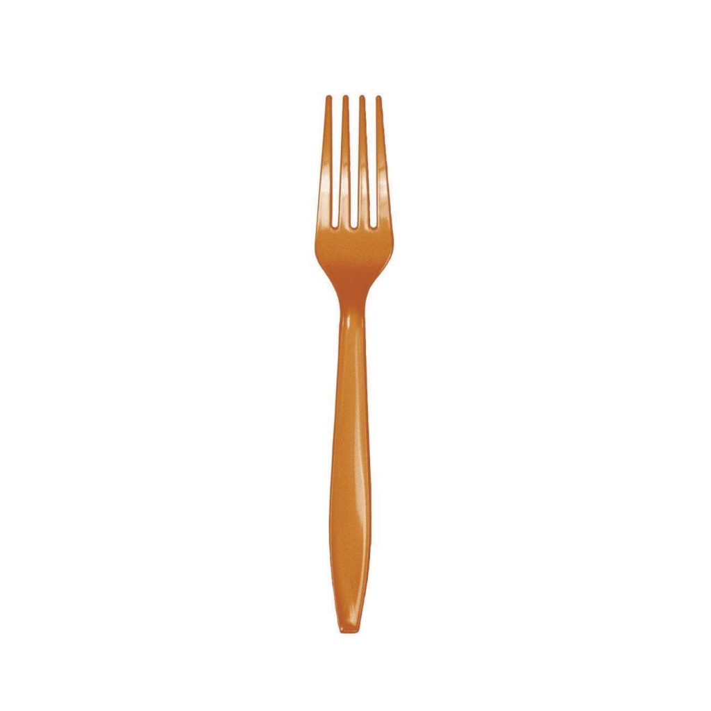 Pumpkin Spice Plastic Forks 24ct