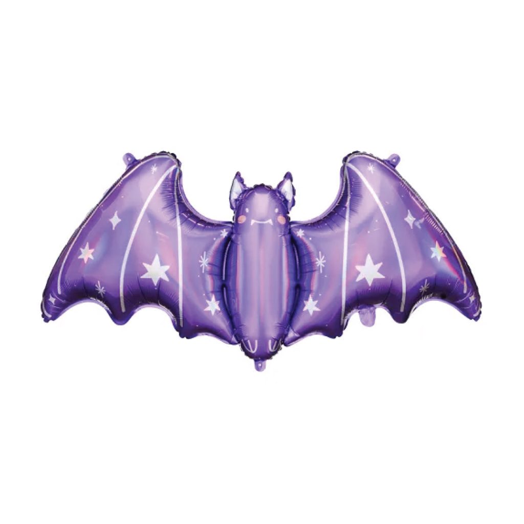 Purple Halloween Bat Balloon 47in