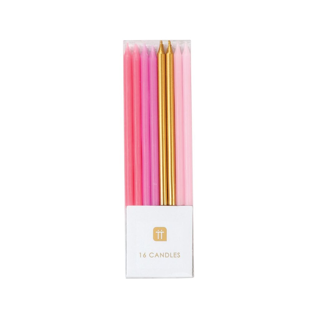 Assorted Pink Birthday Candles