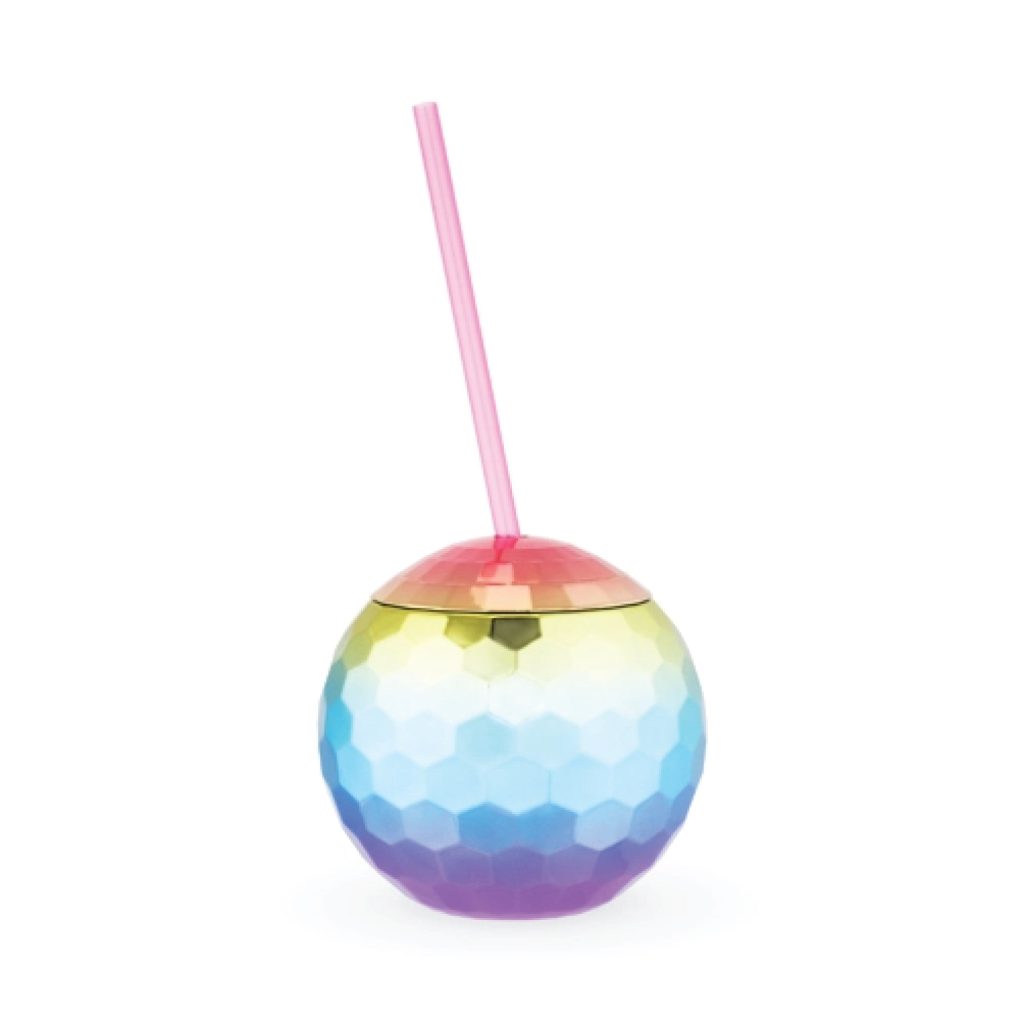 Rainbow Disco Ball Drink Tumbler