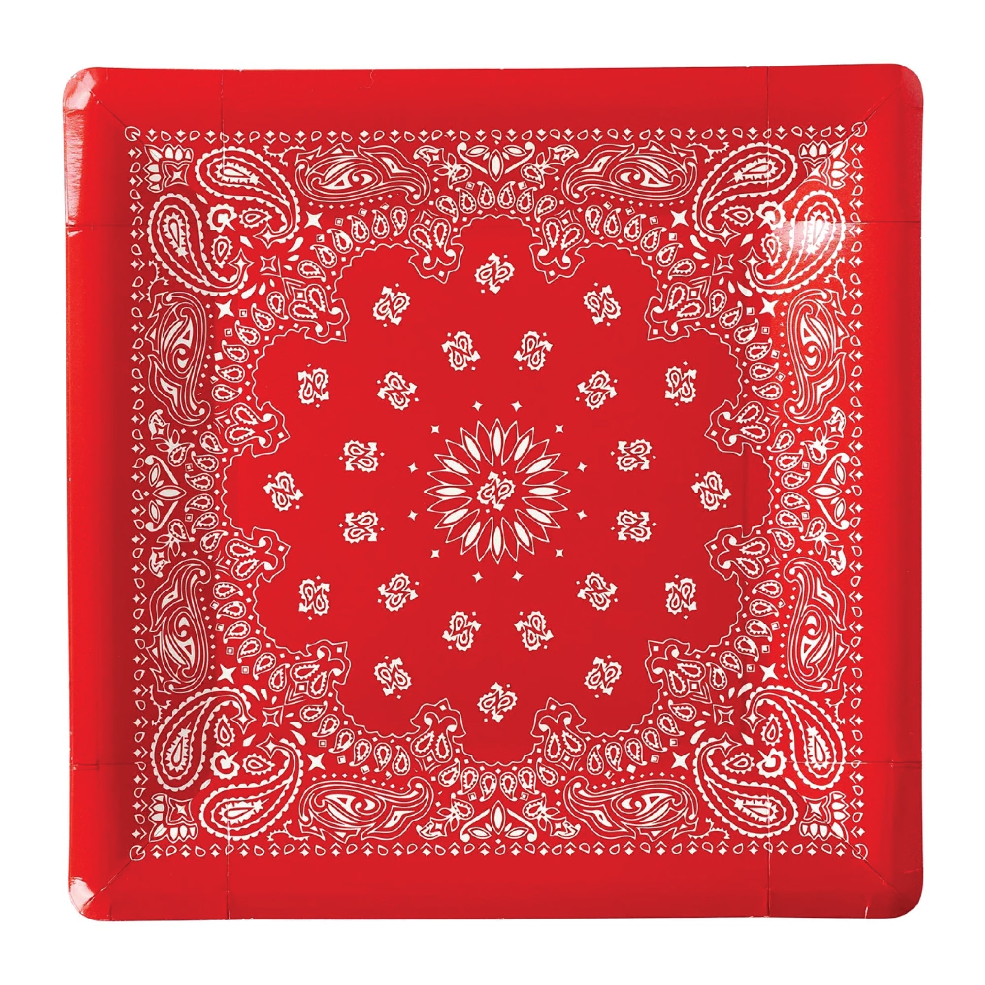 Red Bandana Lunch Plates 8ct