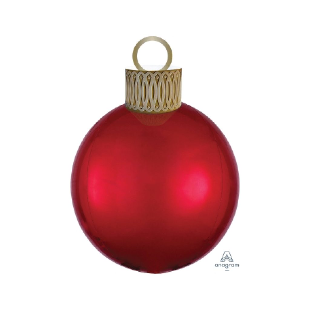 Red Christmas Ornament Foil Balloon Kit 20in