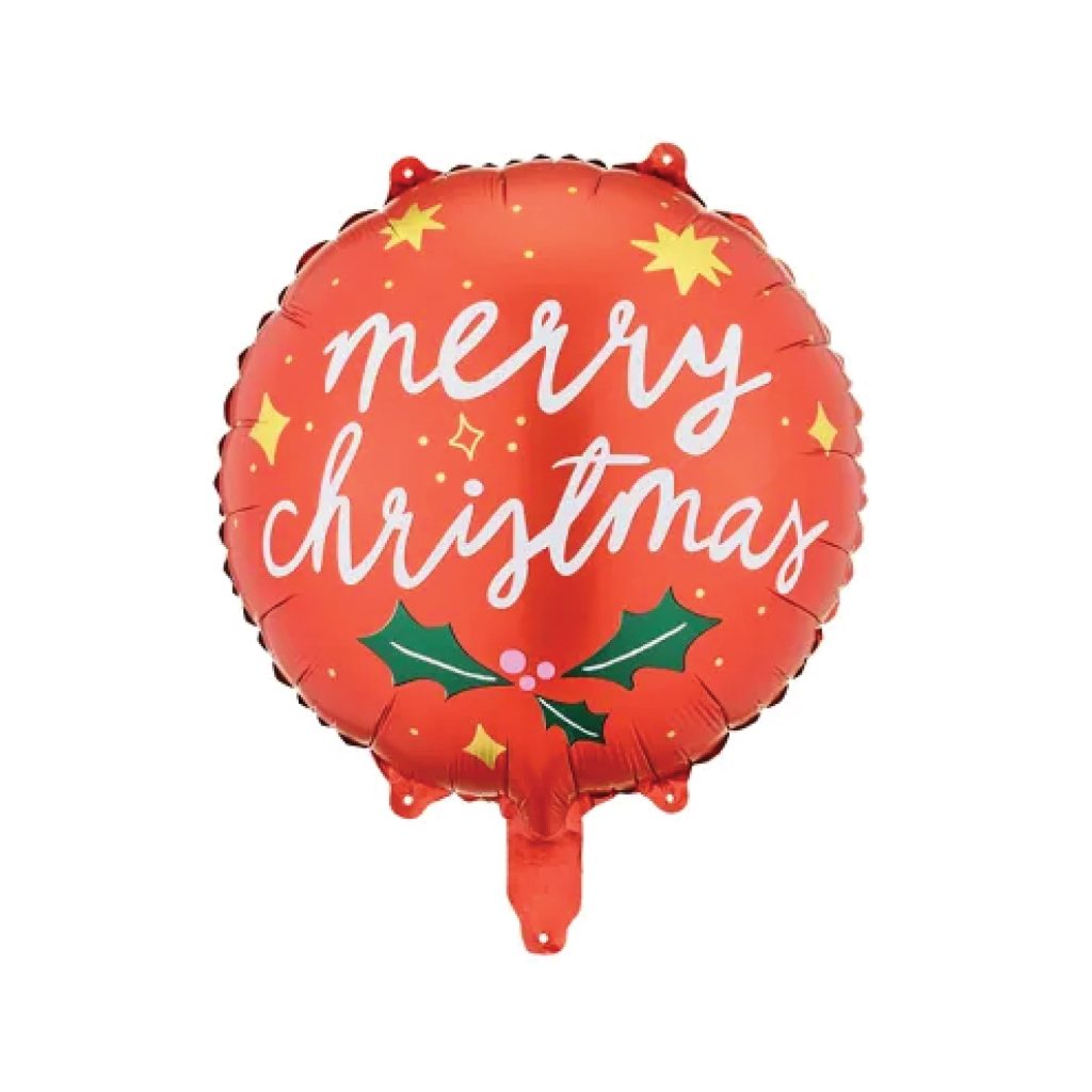 Red Merry Christmas Balloon 14in