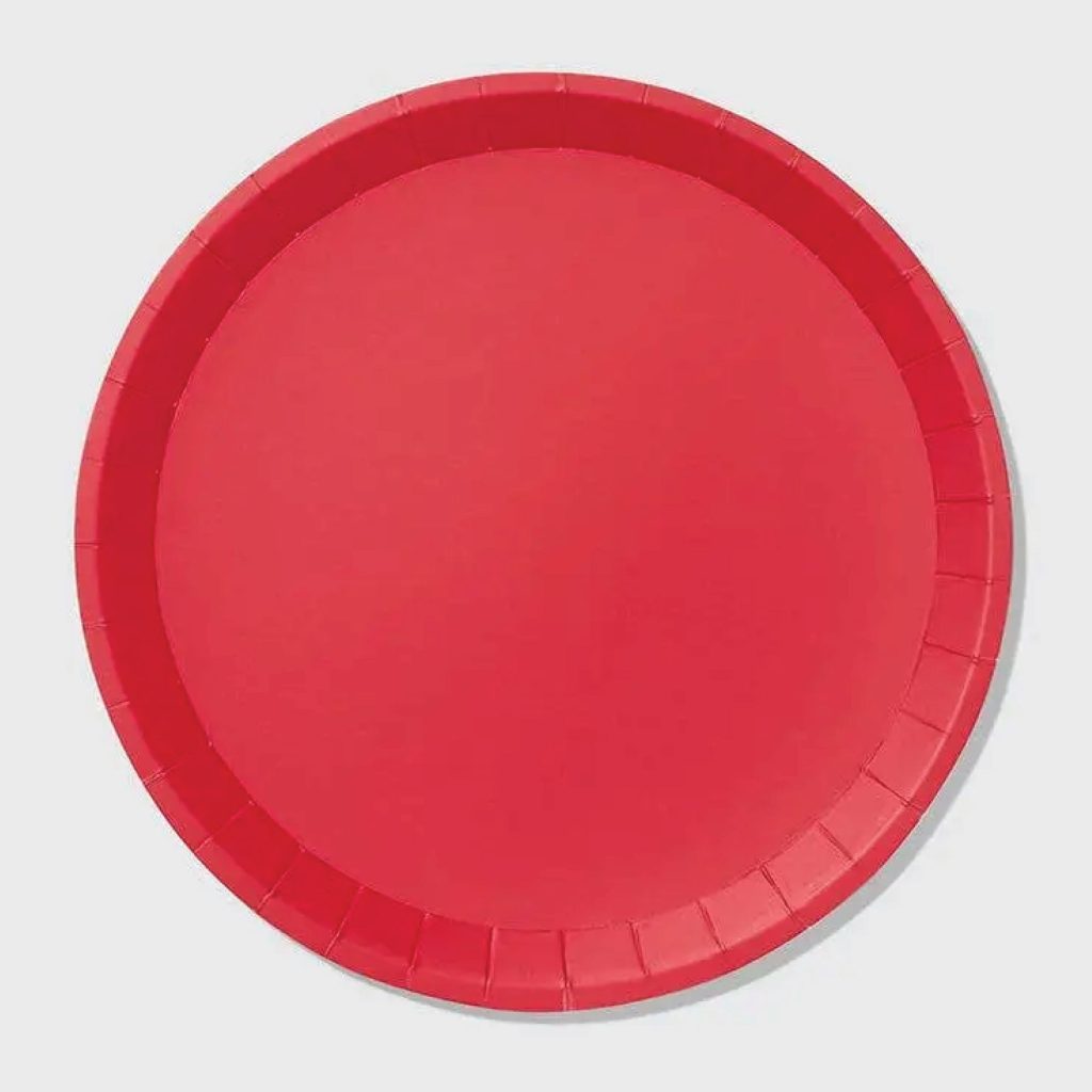 Red Paper Lunch Plates 10ct